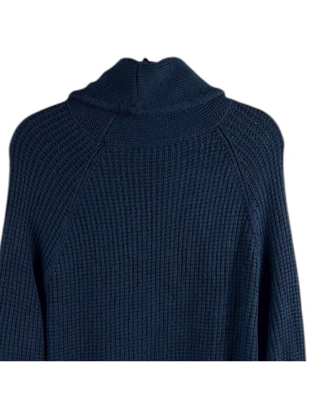 Athleta Borealis Cowl Neck Chunky Wool Knit Side Zip Sweater Size XL - Picture 8 of 9